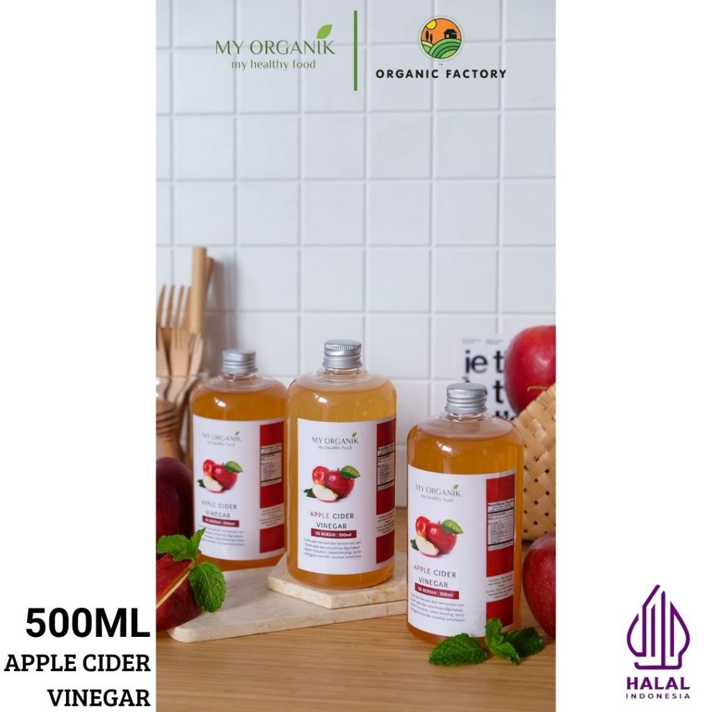 

My Organik Paket 3 in 1 Extra Murah Cuka Apel Organik With The Mother Apple Cider Vinegar