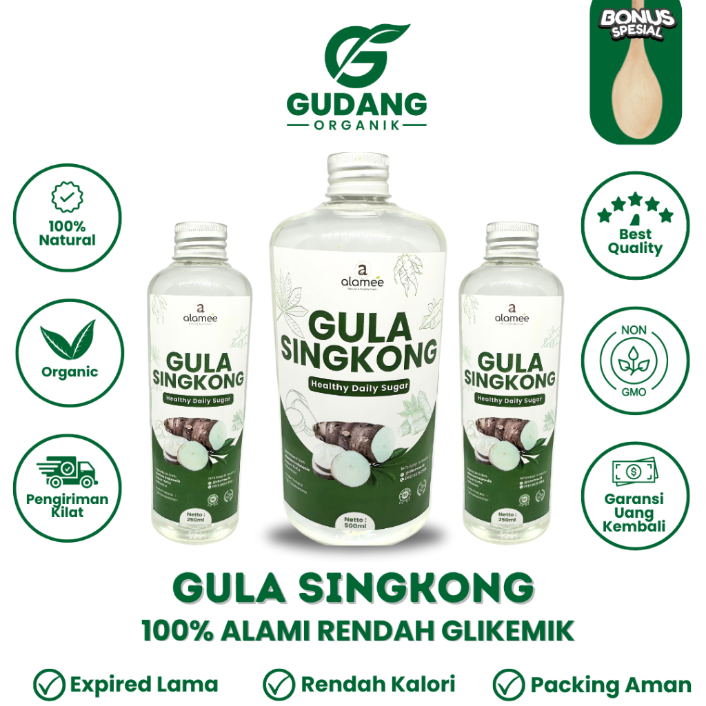 

Gula Singkong Organik Rendah Kalori Sweetener Pemanis Aman Diabetes Fructose Gluten Free