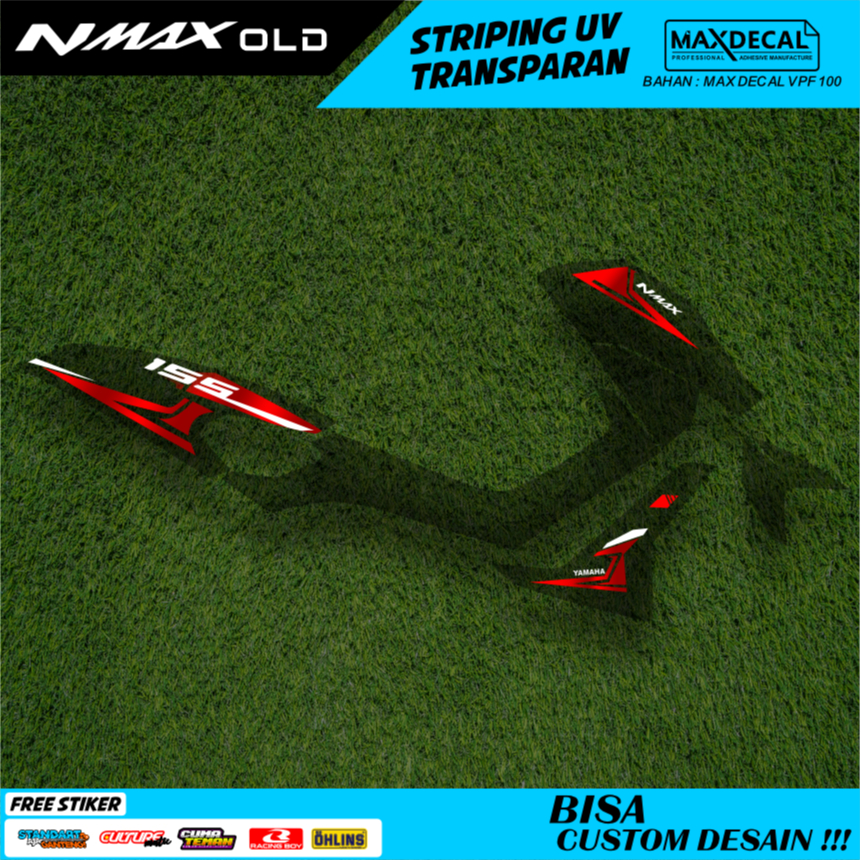 striping nmax turbo new thailand transparan old modifikasi motif api minimalis racing stiker nmax 30