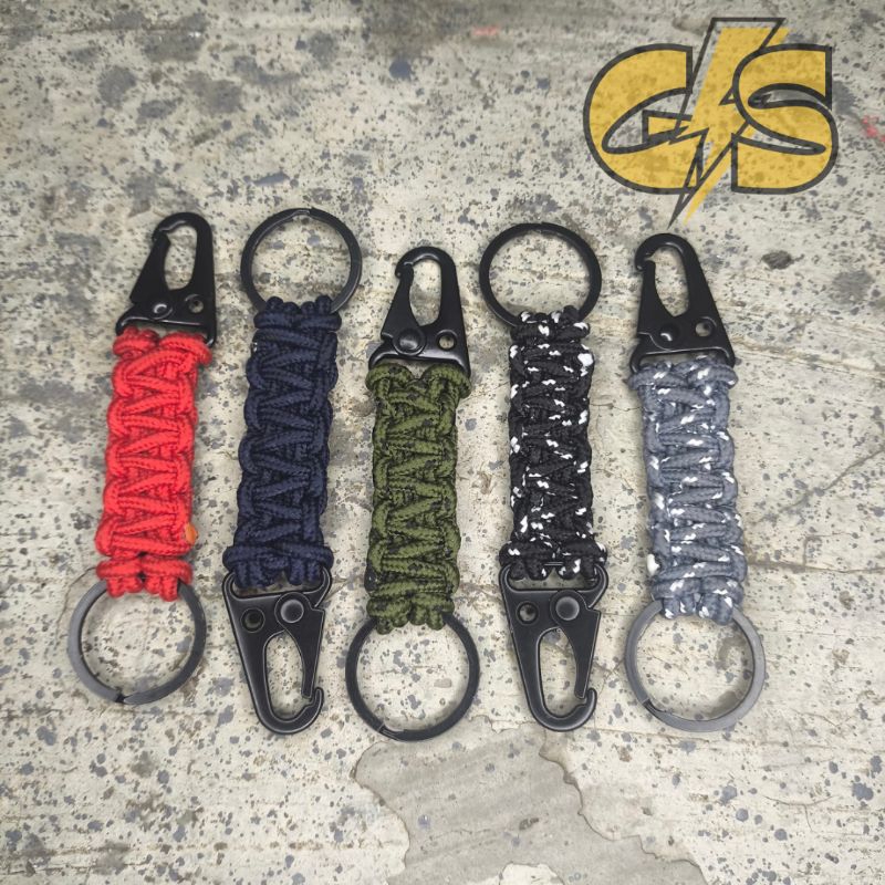 gantungan kunci carabiner - gantungan kunci tali prusik - gantungan konci paracod