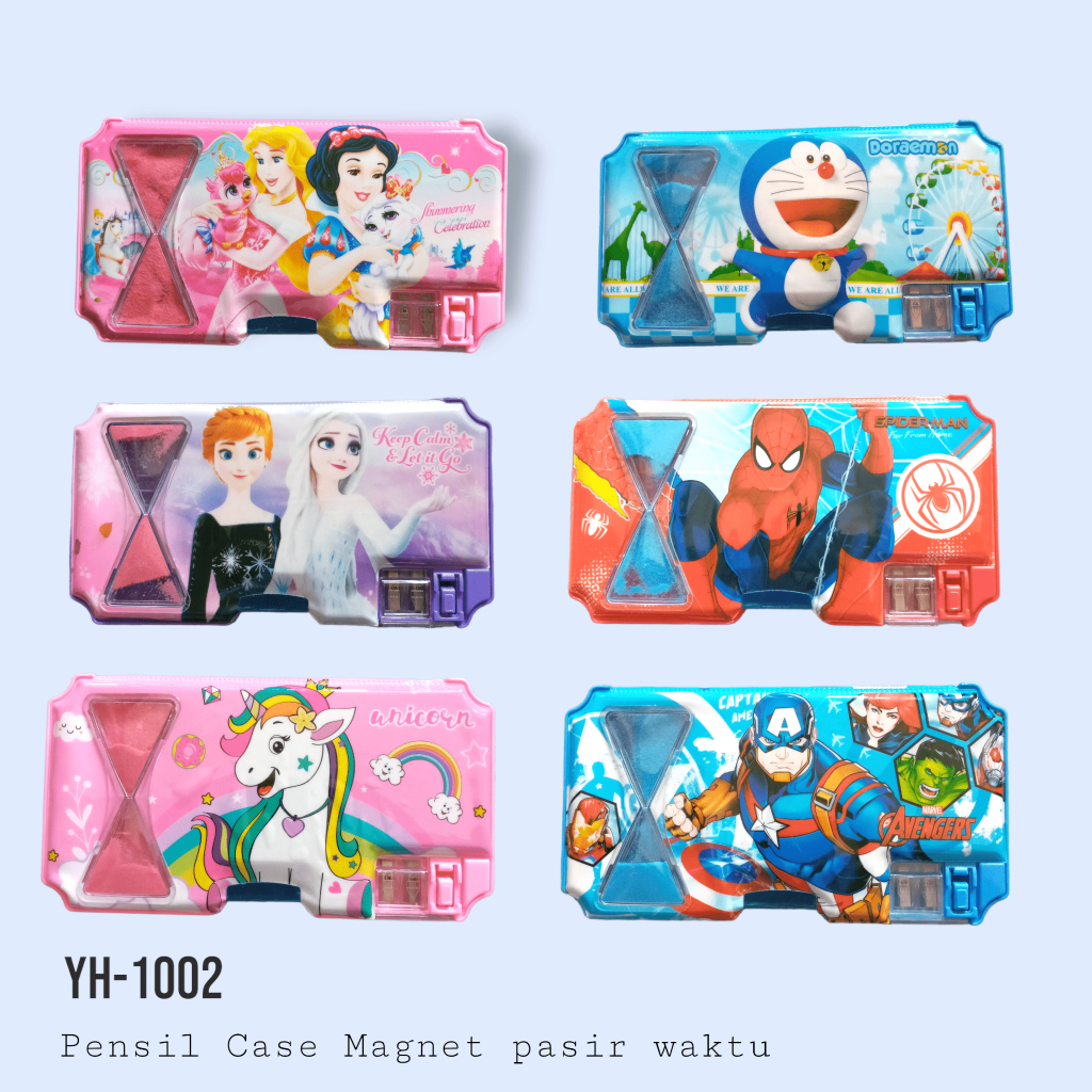 

Tempat Pensil Magnet Jumbo - Kotak Pensil Karakter Disney Mainan Jam Pasir - Tepak Magnet Rautan