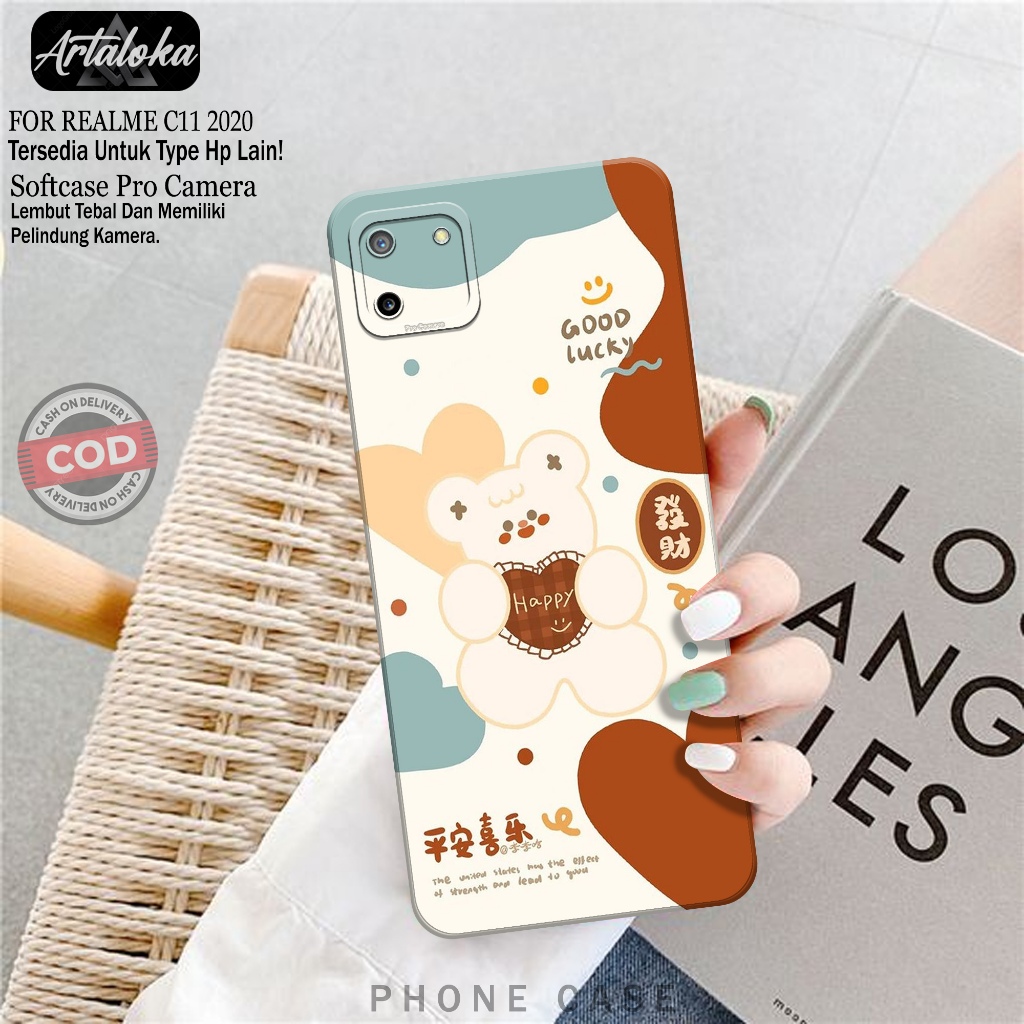 Softcase Hp Realme C11 2020 Fashion Case Kartun Case Realme C11 2020 Silikon TPU Pro Camera Casing R