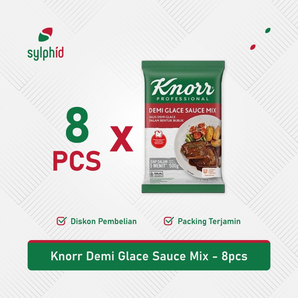 

Knorr Demi Glace Sauce Mix 500 gr / Saus Bubuk Demiglace (8 pcs)