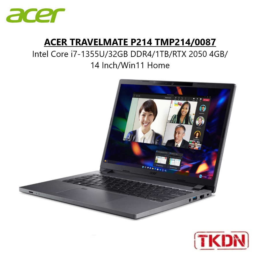 ACER Travelmate P214 TMP214/0087 - i7-1355U/32GB/1TB SSD/RTX 2050 4GB/14 Inch/Win11 Home - Laptop  T