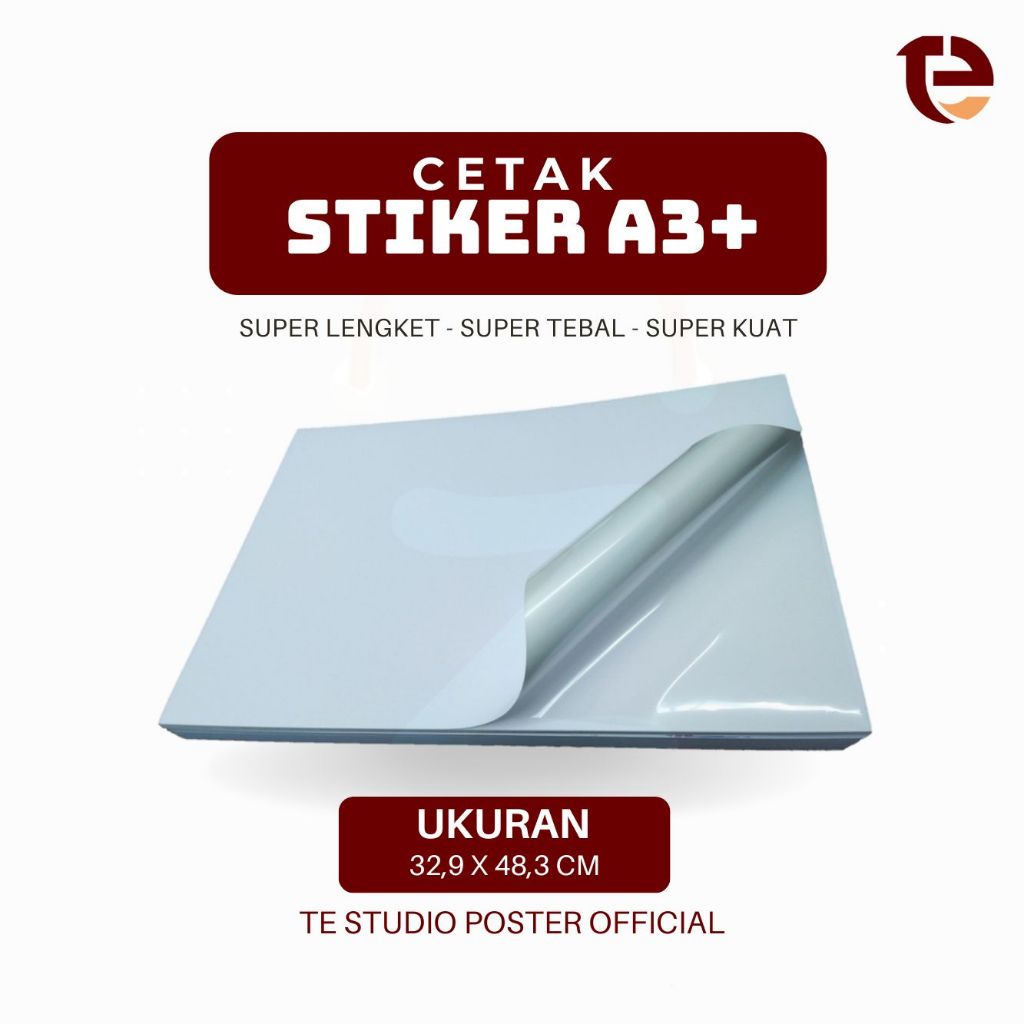 

Cetak Sticker Foto Ukuran A3+ Stiker Vynil Chromo Size (32,9x48,3cm) Bisa Cutting