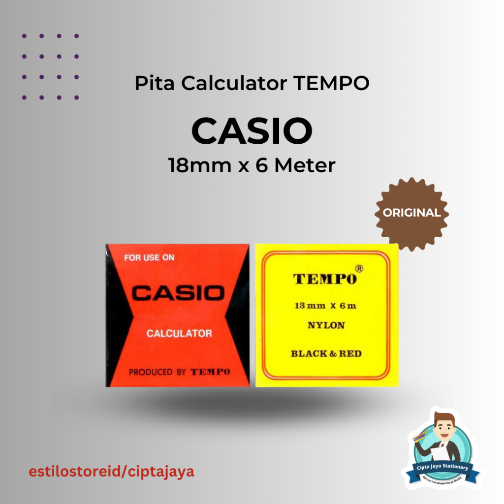 

PITA CALCULATOR CASIO 'TEMPO' BLACK & RED 6meter / PITA CALCULATOR