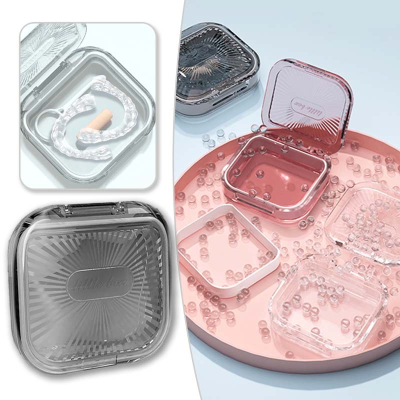 Retainer Gigi Kawat Box Gigi Palsu Pvc Kotak Mini Obat Portable Case Retainer Gigi/ Kotak Gigi Palsu