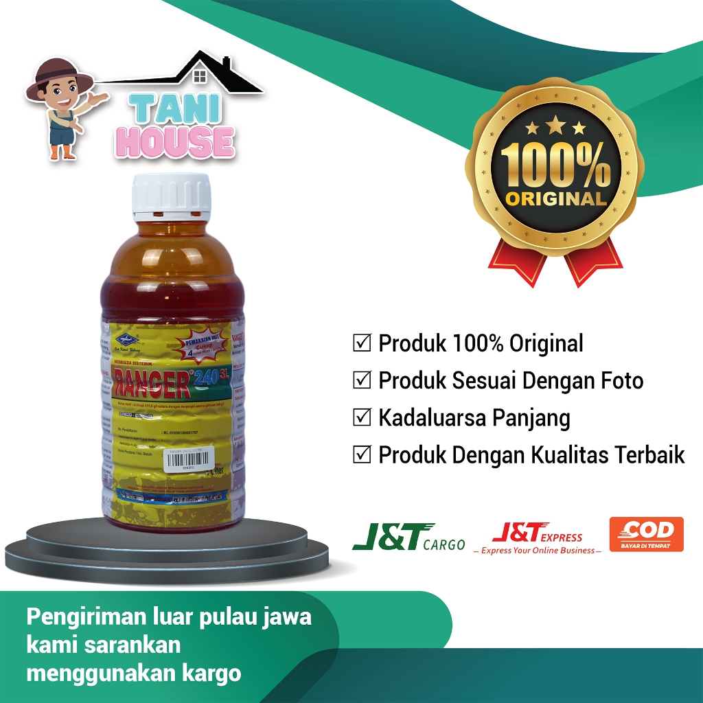 Ranger 240 SL 1 Liter Herbisida Sistemik Glifosat Pembasmi Gulma Rumput Liar