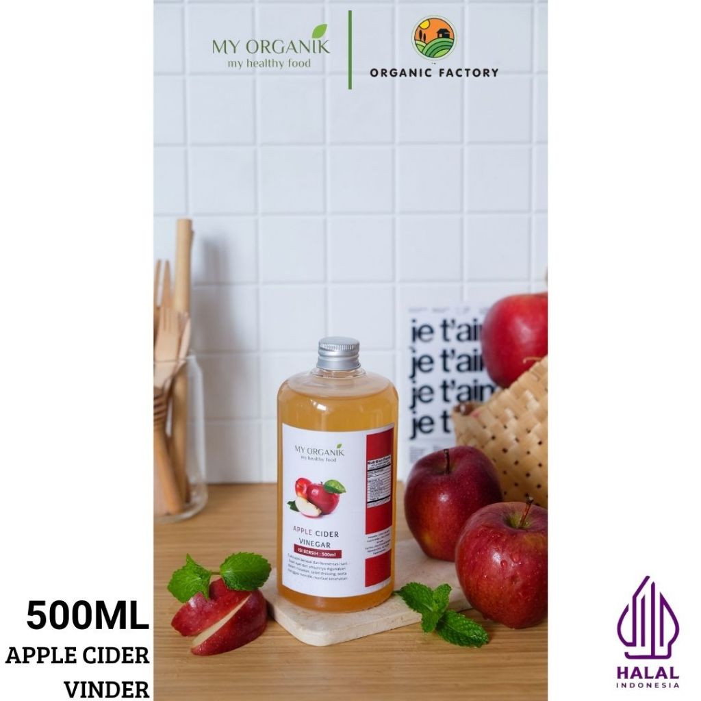 

My Organik Apple Cider Vinegar Cuka Apel Organik With Mother 250ml 500ml 1 Liter