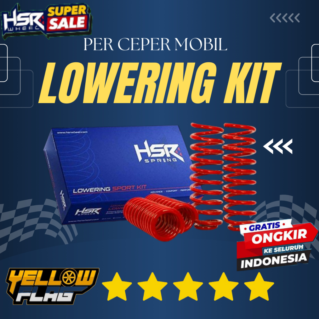 Lowering kit red honda brio per ceper mobil brio kualitas empuk ceper harian