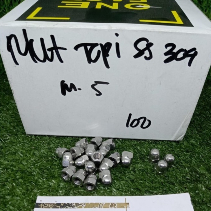 MUR TOPI STAINLESS M5 - NUT TOPI SS304 M5 P0.8