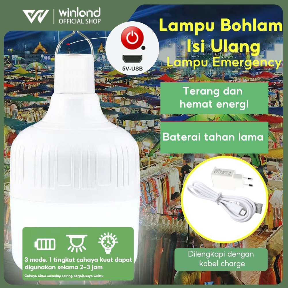 [COD]Winland Lampu Emergency LED /Darurat Jumbo LED/ LED Indoor Outdoor Rechargeable/  Lentera malam