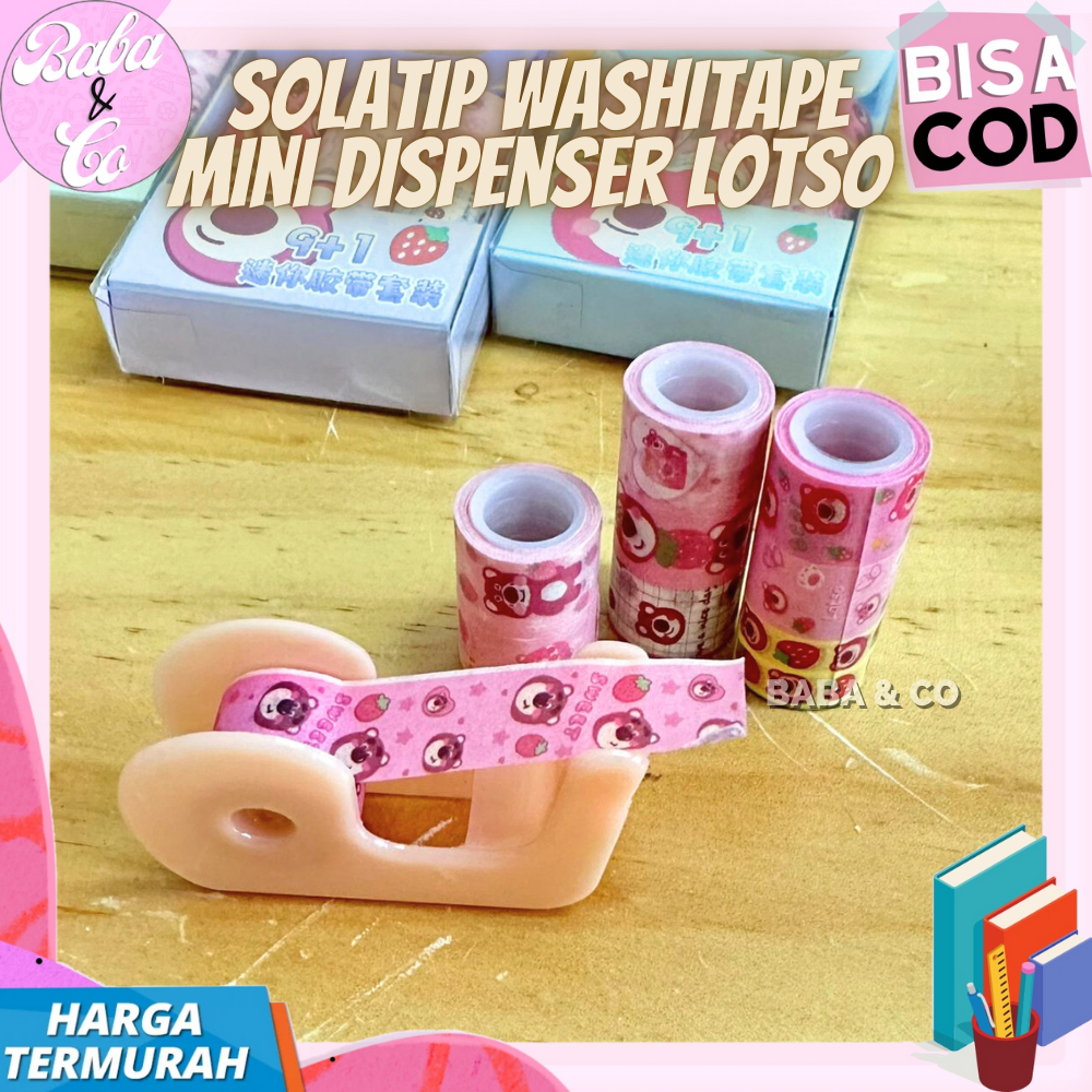 

SELOTIP MINI WASHI TAPE LOTSO 1 SET SOLATIP MINI LOTSO DISPENSER COD WASHITAPE MINI LOTSO