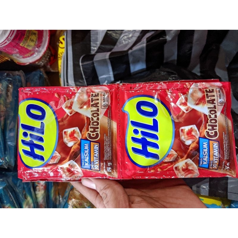 

Minuman serbuk Hilo rasa Coklat 1renceng isi 10pcs