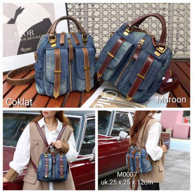 Tas Jeans 3in1 Tas Wanita Ransel Mojito / Selempang Tas Import *M0007