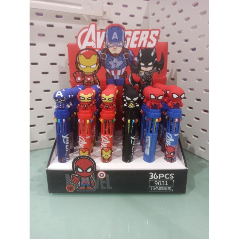 

Pulpen 10Warna Avengers Unicorn Dinosaurus Pulpen Souvenir ultah Pen sekolah