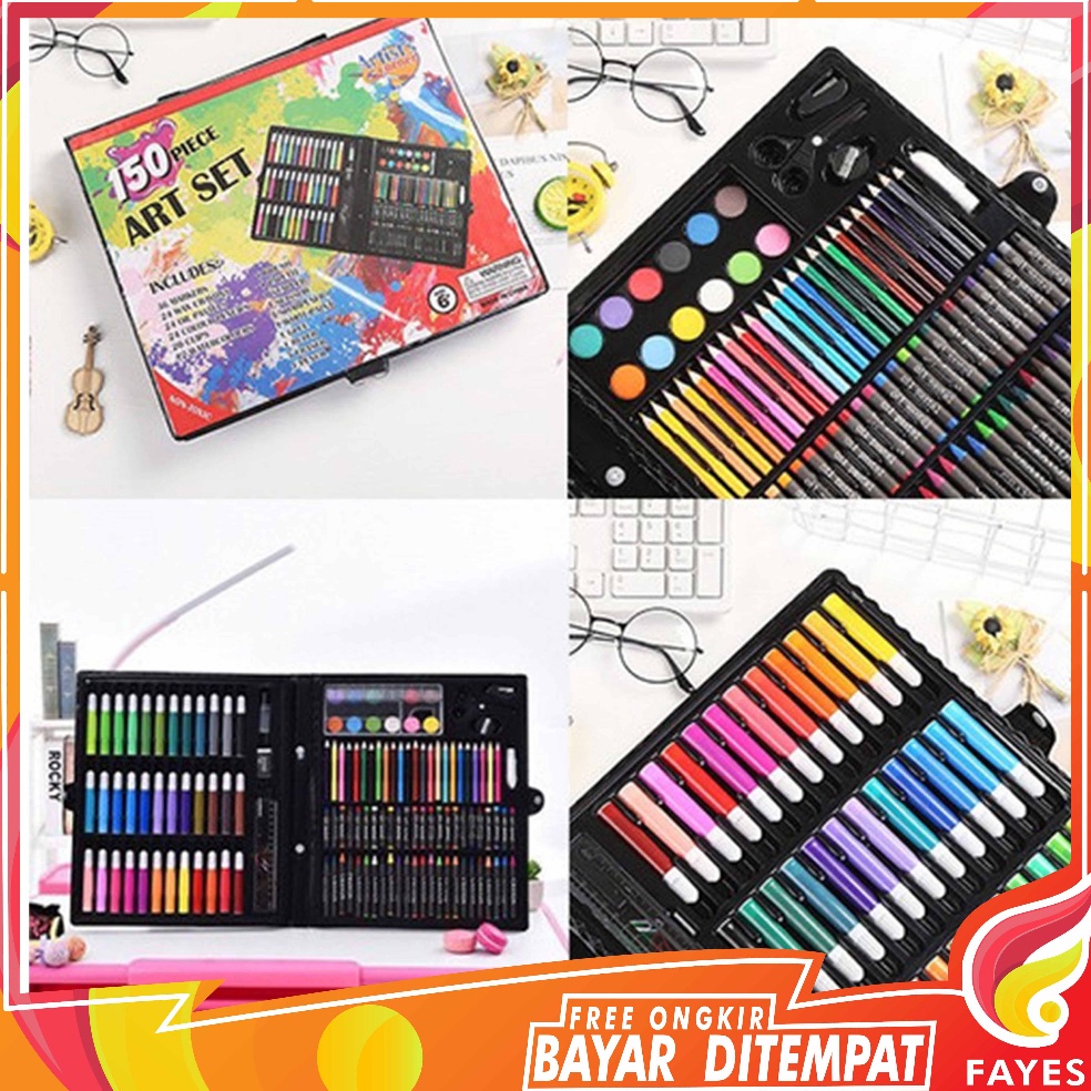 

FAYES COD Pensil Warna Cat air Set 15 Pcs Crayon Set Water Color Paint 15 Pcs Krayon Mewarnai Anak STY1 KODE X7U4