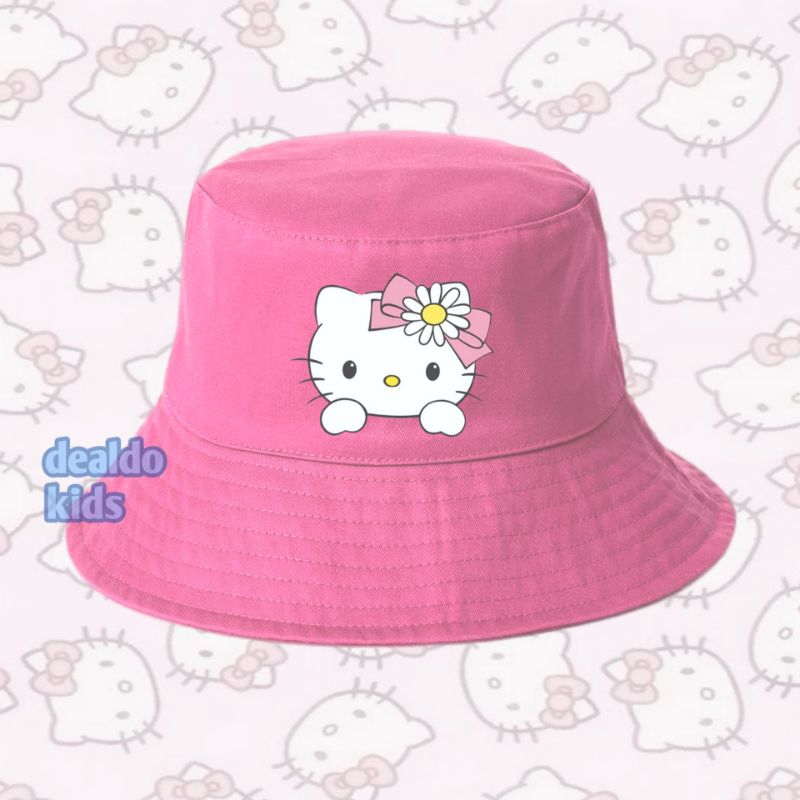 Topi Bucket anak Hello kitty / Topi Bucket anak Hello kitty lucu