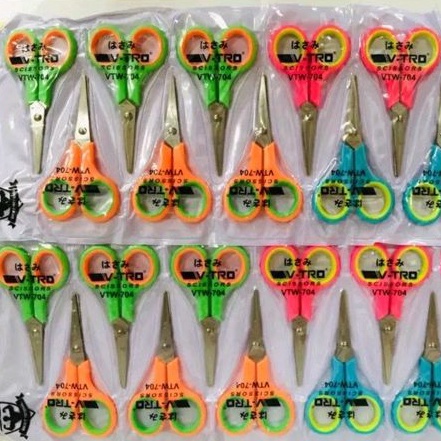 

12Pcs Gunting Kertas Tebal Gunting Kecil Renceng warna VT74 KODE A7H3