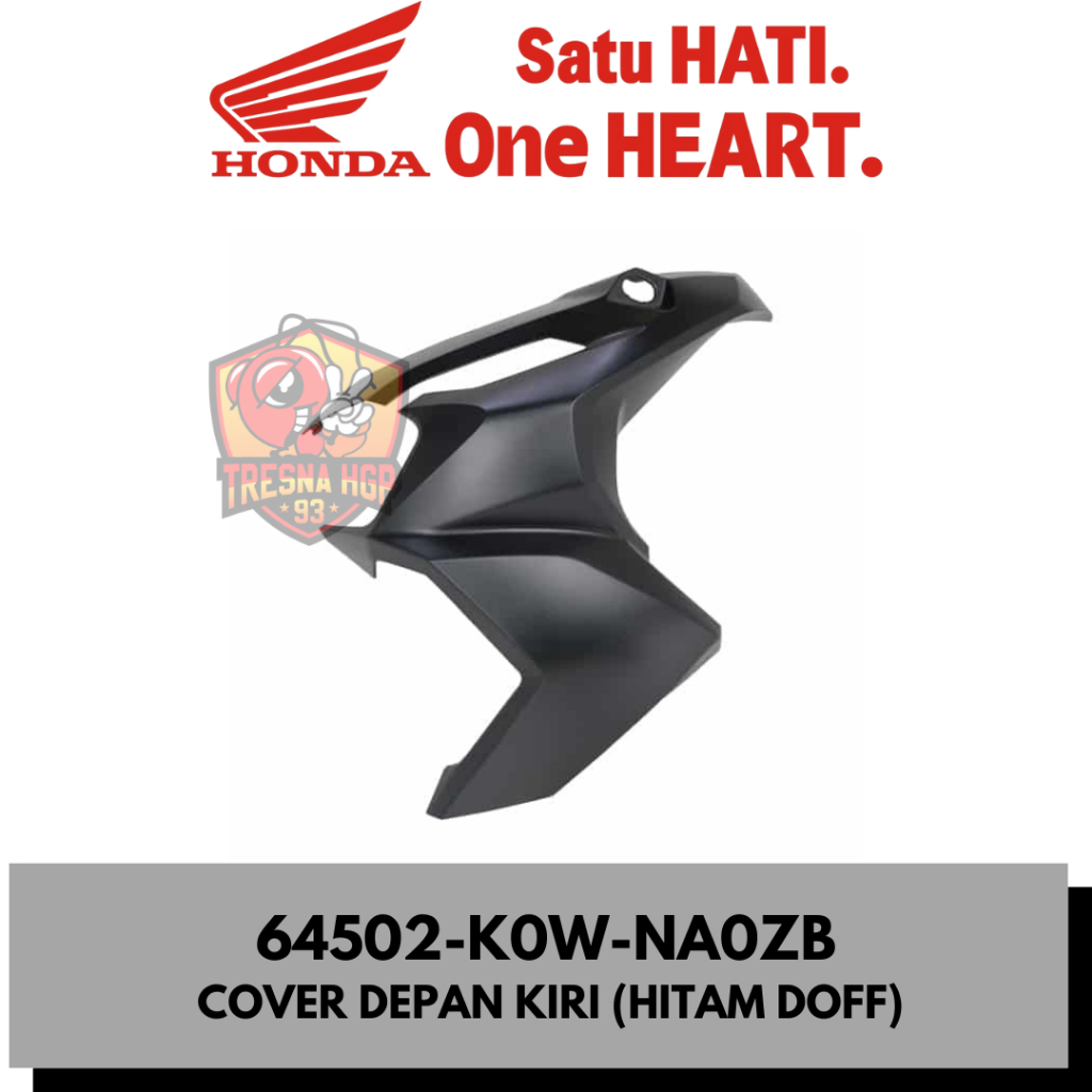 64502-K0W-NA0ZB COVER DEPAN KIRI (HITAM DOFF ) ADV 160 K0W ORIGINAL | COVER L FRONT SIDE 64502K0WNA0