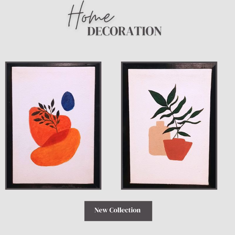 WALL DECOR LUKISAN TANGAN MURAH/ DEKORASI RUANGAN LUKISAN KANVAS/ HOME DEKORASI RUANGAN ESTETIK/ HIA