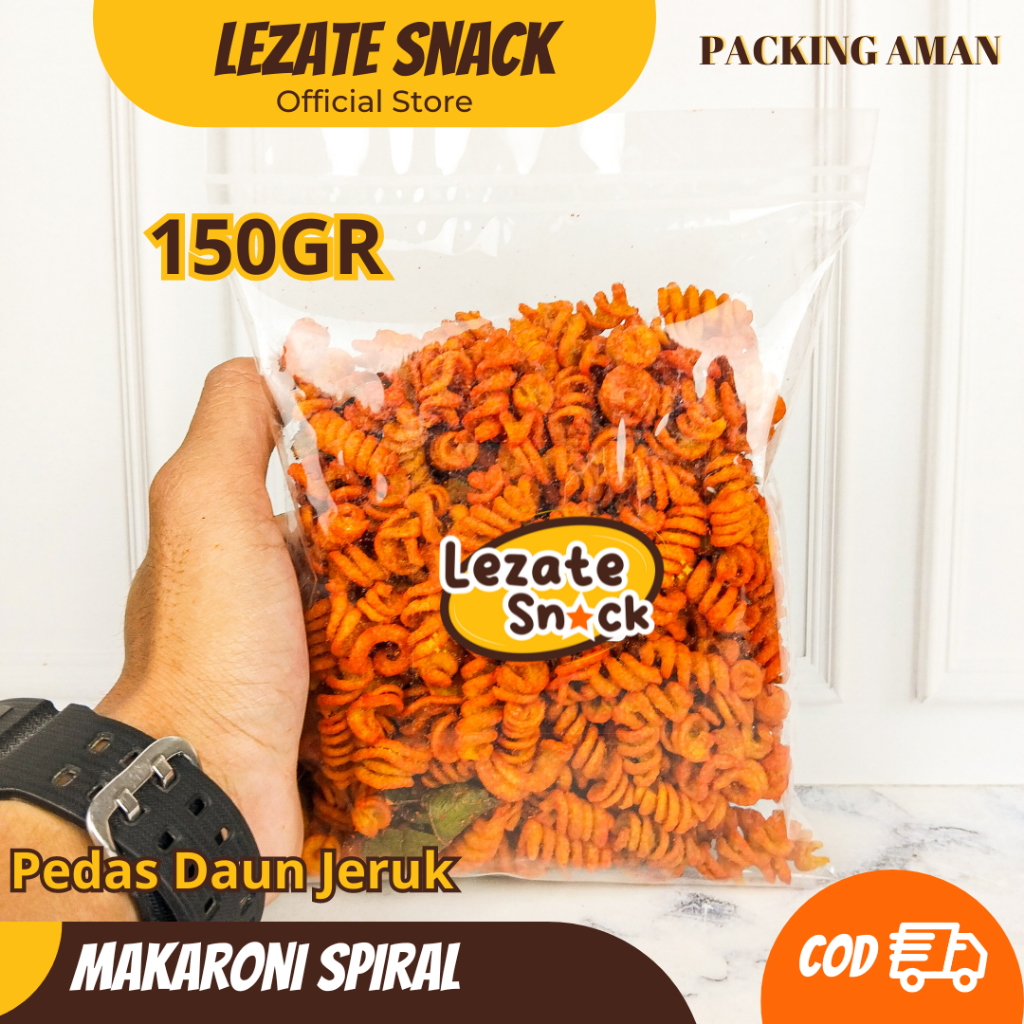 

Sedap Snack - Makaroni Bantet Spiral 150GR Pedas Daun Jeruk Kiloan Murah Enak / Makaroni Spiral Makaroni Ulir Food Noodles