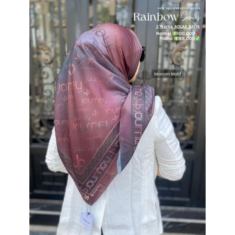 Journey scarves - Hijab segi  empat rainbow series original journey scarves