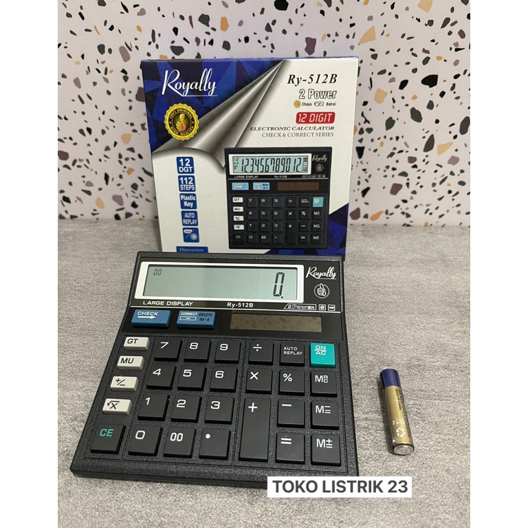 

KODE A82U kalkulator royally RY512B model citizen 12 digit batrai luar