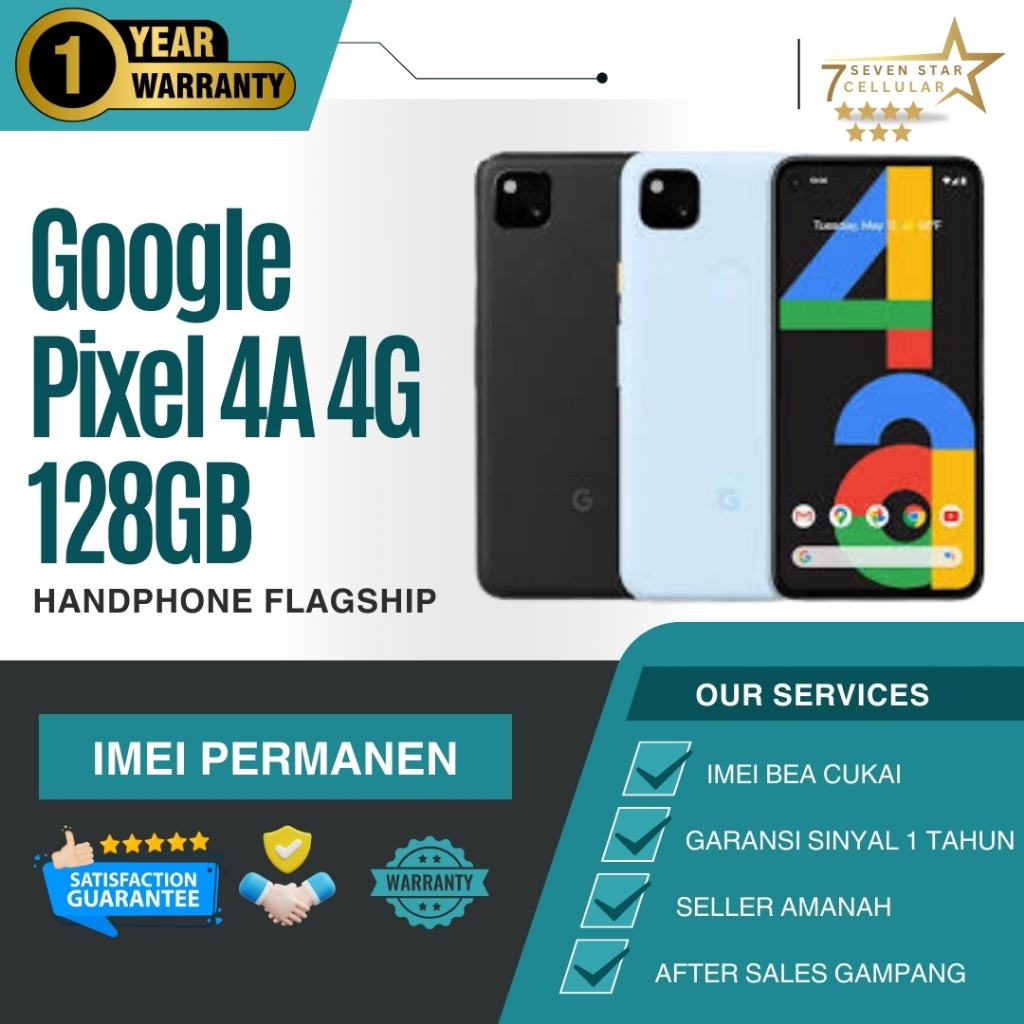 GOOGLE PIXEL 4A 4G SECOND ORIGINAL MULUS NO MINUS SUPPORT ALL SIM