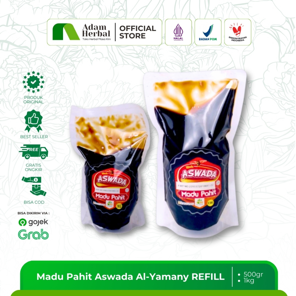 

REFILL Madu Pahit Aswada Al-Yamany | Madu Hitam Pahit, Detoks Tubuh, Turunkan Kolesterol, Atasi Asam Urat