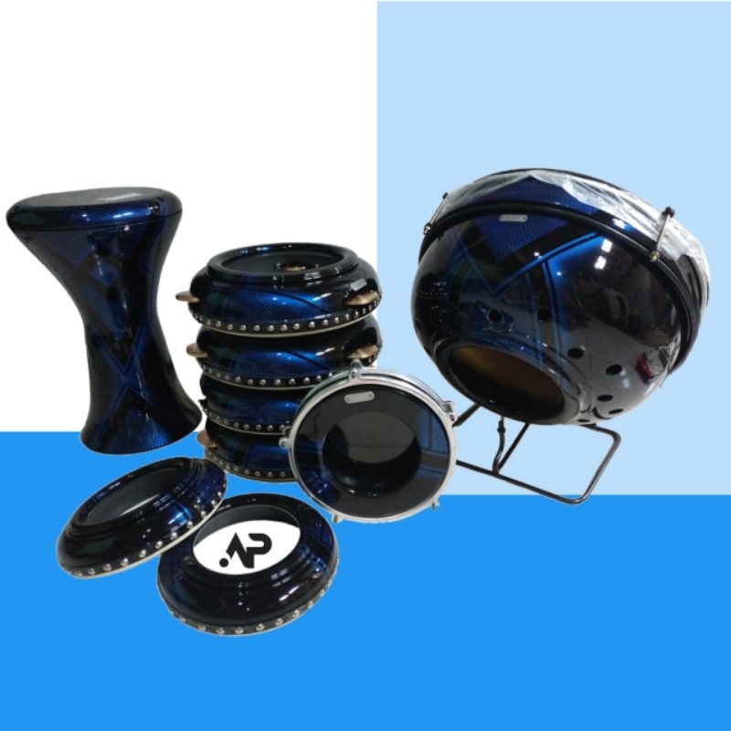 Hadroh full set motif alat rebana hadroh motif terlaris - 1 set hadroh motif - full set Hadroh polos