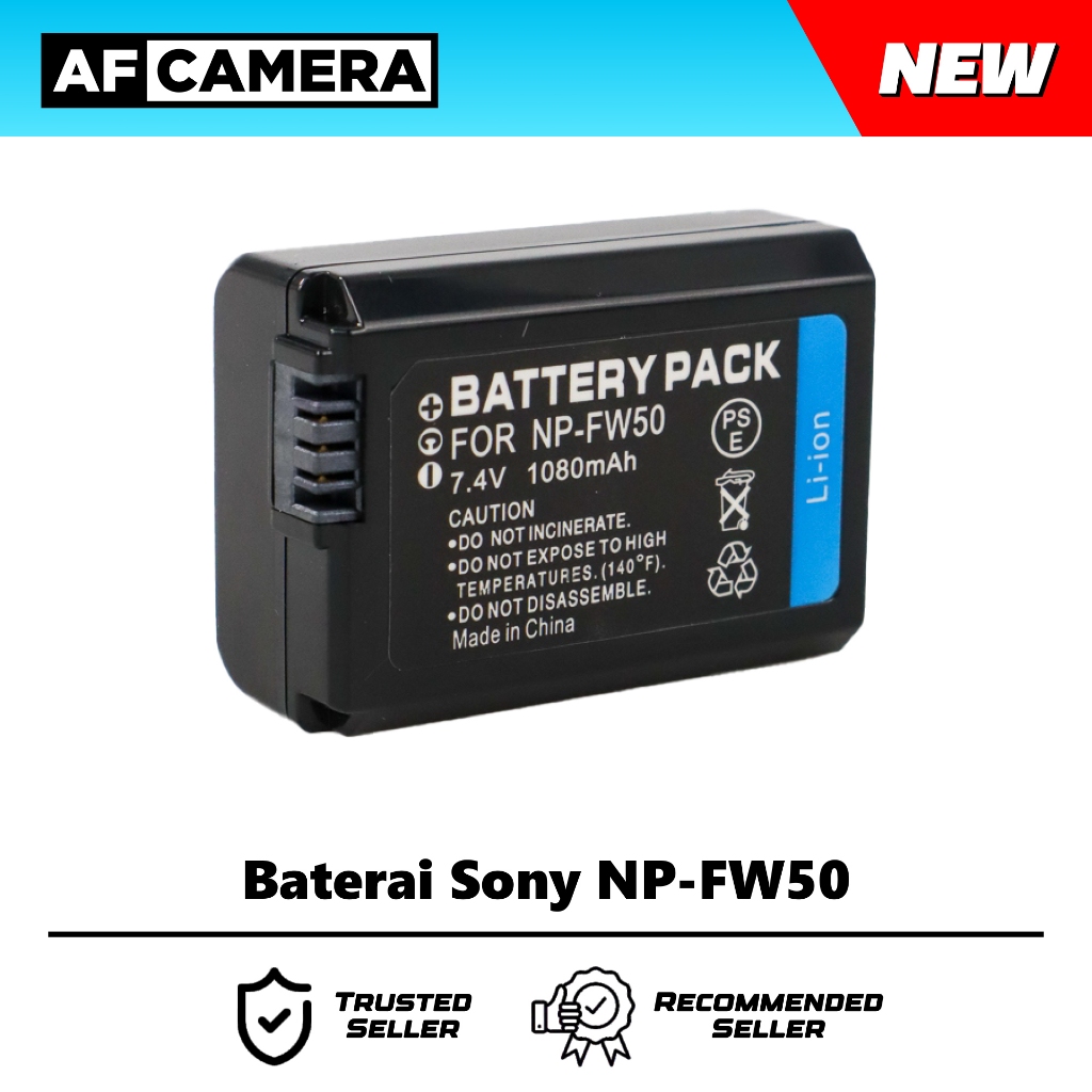 Baterai Battery Mirrorless Sony NP FW50 For A5000 A5100 A6000 A6300 A6400 A7 A7 II Sony Nex 5T 5R 5N