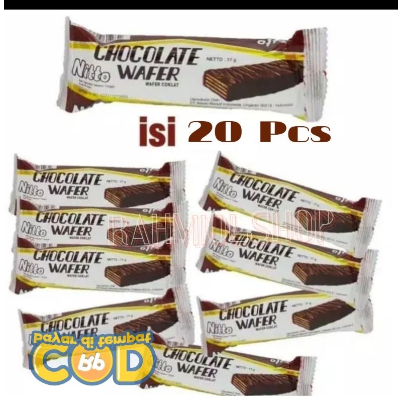 

Big Sale 12.12 / Wafer Nitto Cokelat 17 Gr (dapat 20 Pcs) || Chocolate Wafer Nitto || Wafer Jadul Full Chocolate ||