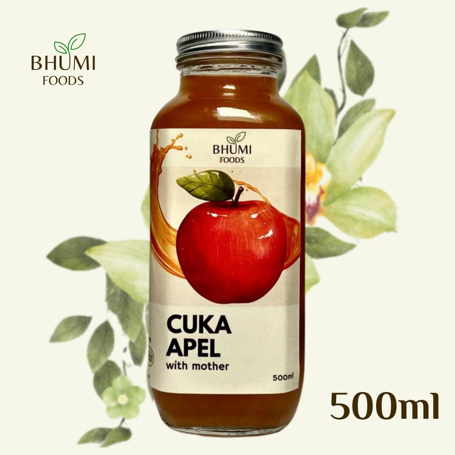 

Cuka Apel with Mother 500ml Bhumi Foods - Apple Cider Vinegar with Mother