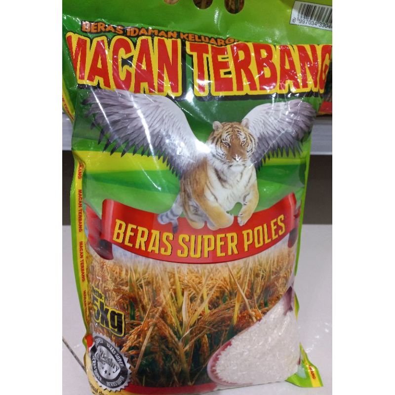 

Beras Premium MACAN TERBANG Beras Super Poles 5kg - TM