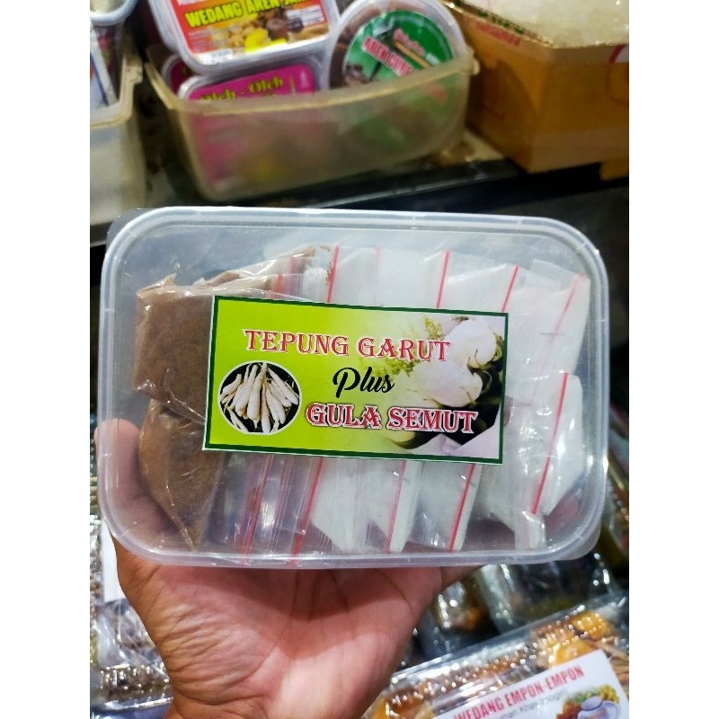 

Tepung Garut spesial - ekstra gula semut - tepung pati garut - isi 10 bungkus / 10 porsi - bagus untuk penderita asam lambung - makanan alternatif proses penyembuhan