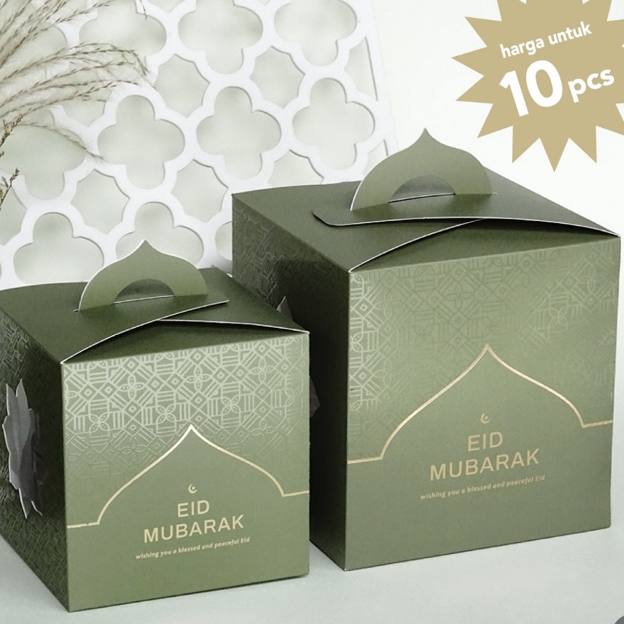 

KI3 Dus Toples Jar Lebaran Gable Box Kue Kering Idul Fitri Packaging Ramadan Mubarak
