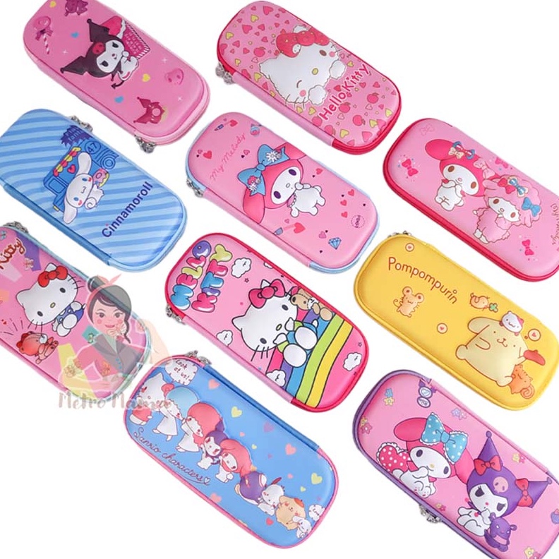 

KODE N4Y Kotak Tempat Pensil Sekolah Sanrio Timbul 3D EVA Kuat dan Murah