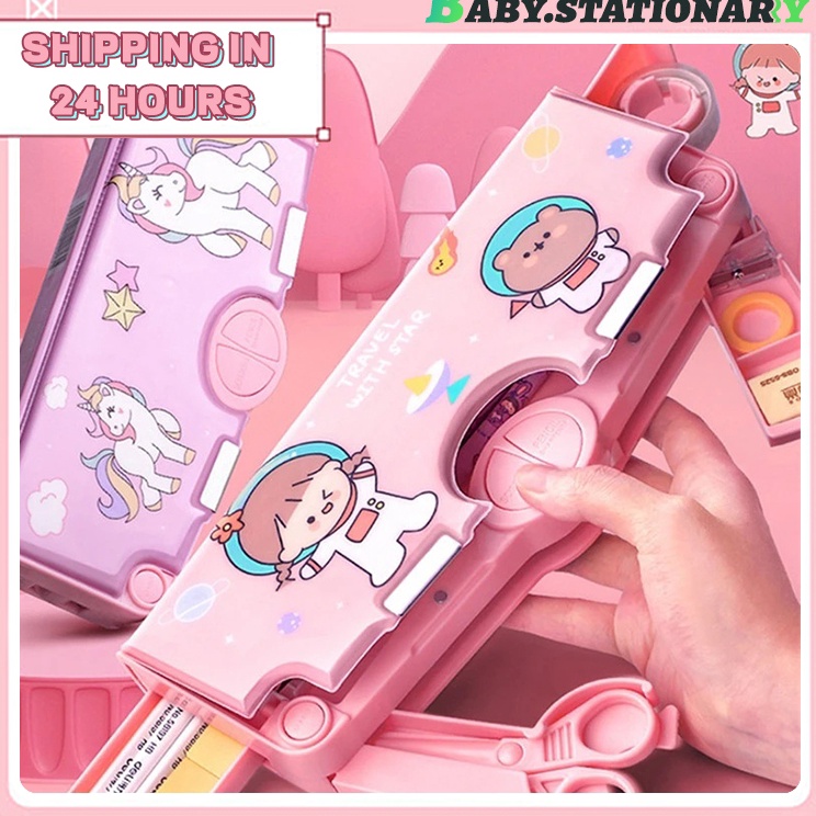 

Sale Oke CODKotak Alat TulisKotak Pensil Pola Kartun Rautan KapasitasTempat Pensil Dua Lapis Bahan Plastik Multifungsi Untuk Anak alat tulis aesthetic