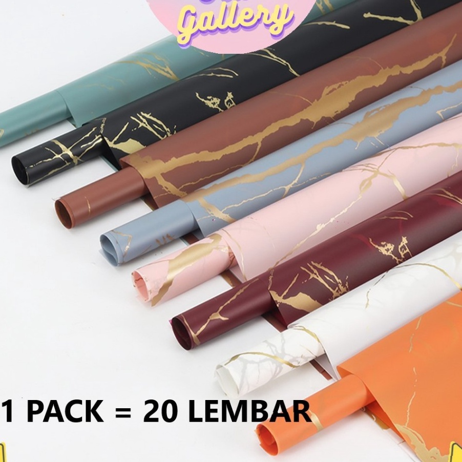 

HJ6 1 PACK ISI 2 LEMBAR Kes Bunga Marble Flower Wrapping Cellophane Kes Kado WATEROOF KB2