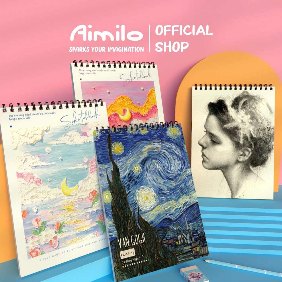 

Big Sale READY Aimilo Buku Gambar A4 Sketchbook Buku Sketsa lTebal Vertikal Jilid Spiral 45 Lembar9 Halaman
