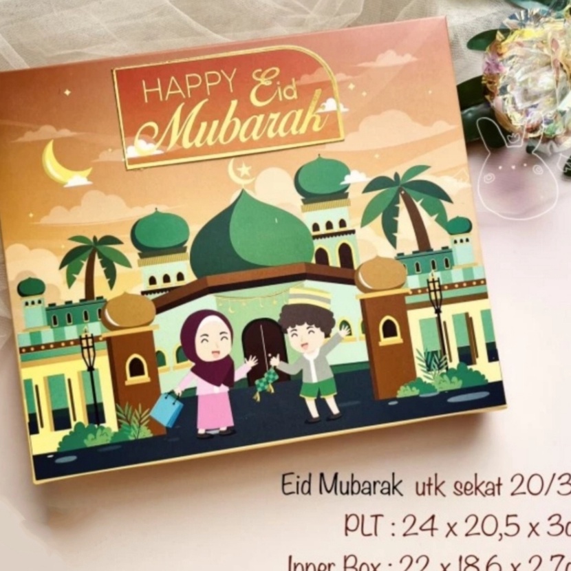 

FG2 Box Nastar Idul Fitri Free HangTag Plastik Vacuum Dus Nastar Sekat hole 23 Eid Mubarak packaging hampers 224