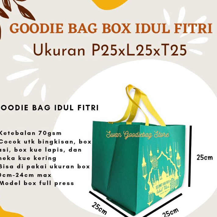 

KF7 LUSINAN 12PCS Goodie bag BOX LEBARAN Tas hampers Lebaran