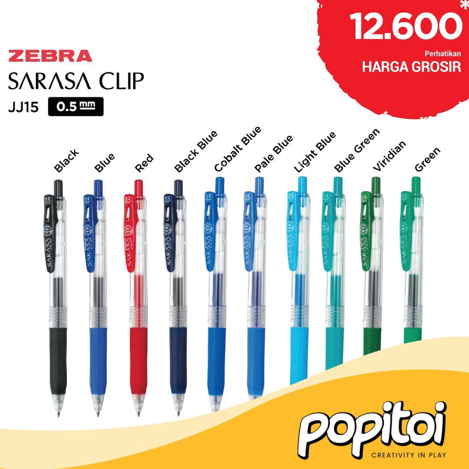 

Maxi Promo ZEBRA SA CLIP JJ15 Gel Pen 5 mm Pulpen 5mm 5