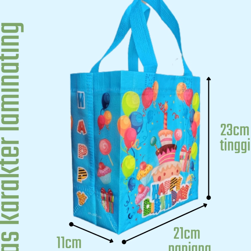 

HJ6 Tas box karakter laminasi uk 22x11x23 per pack 1pcs