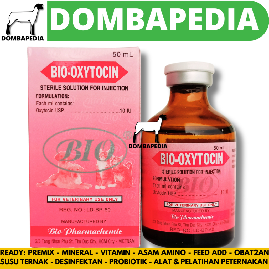 BIO OXYTOCIN 50ML - Hormon Perangsang Kontraksi Uterus dan Kelenjar Susu Hewan - Like Intracin