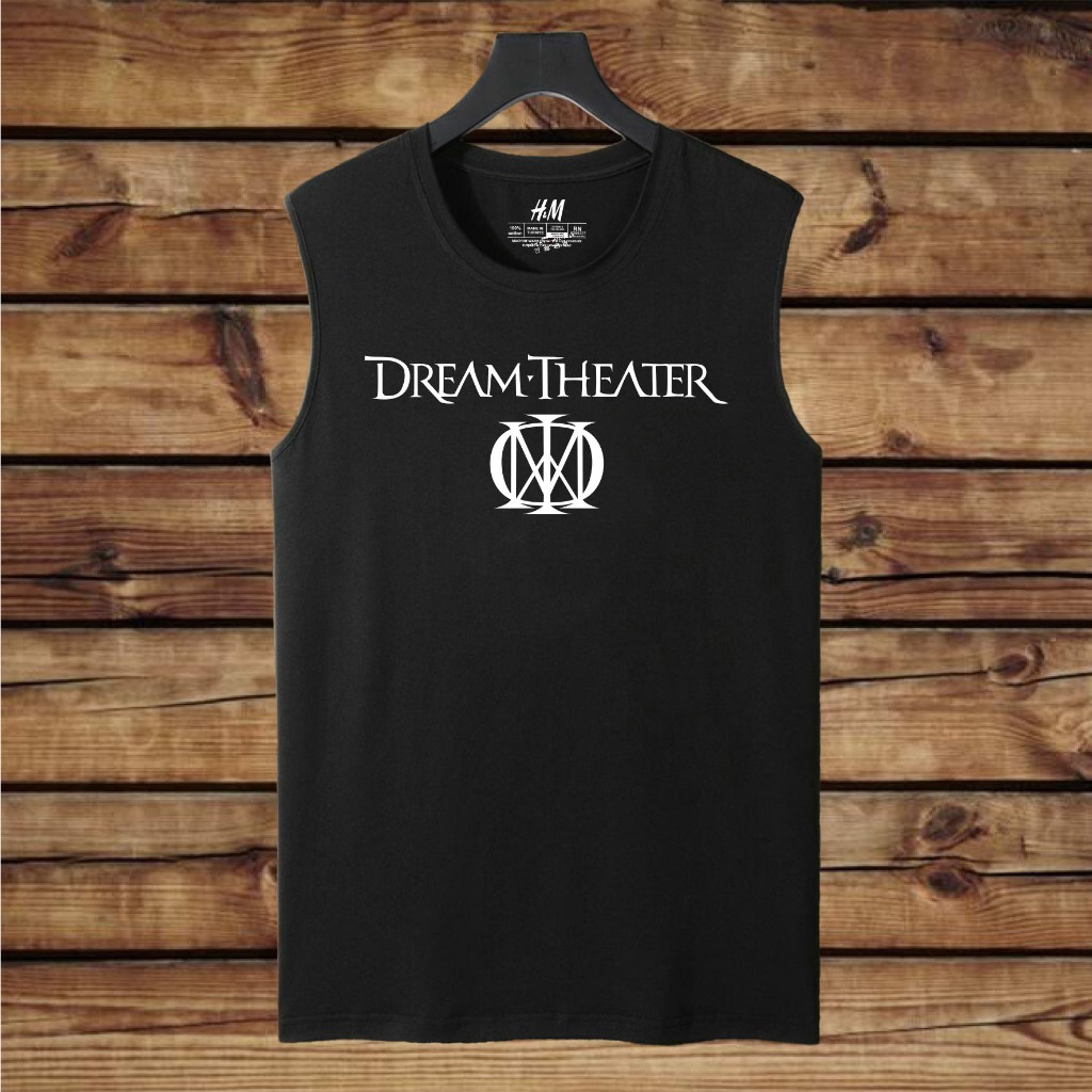kaos distro sleeveless tanpa lengan DREAM THEATRE Kaos lekbong musisi rock alternatife klasik metal 