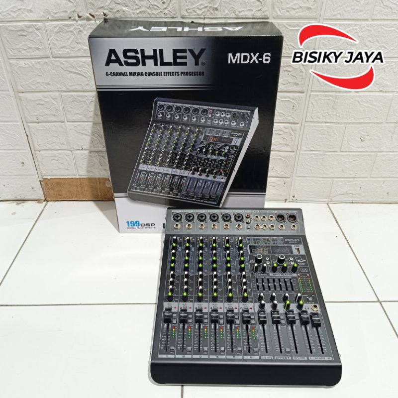 Mixer Audio 6 channel Ashley MDX 6 Original Ashley MDX6 Mixer Ashley MDX-6 Original Ashley