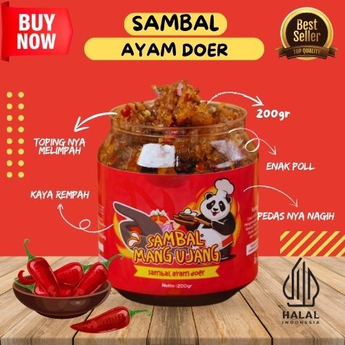 

Sambal Ayam Doer, Sambal Mang Ujang Spesialis Sambal Lauk 200gr Bestseller