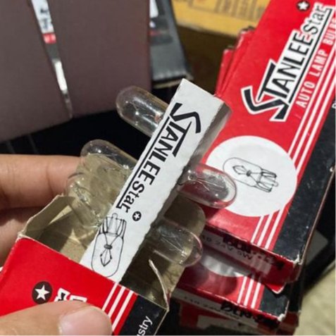 STANLEE Bohlam Balon T10 24V 5W Lampu Senja Kota Motor Mobil Bening Speedometer Lamp Colok Tancap
